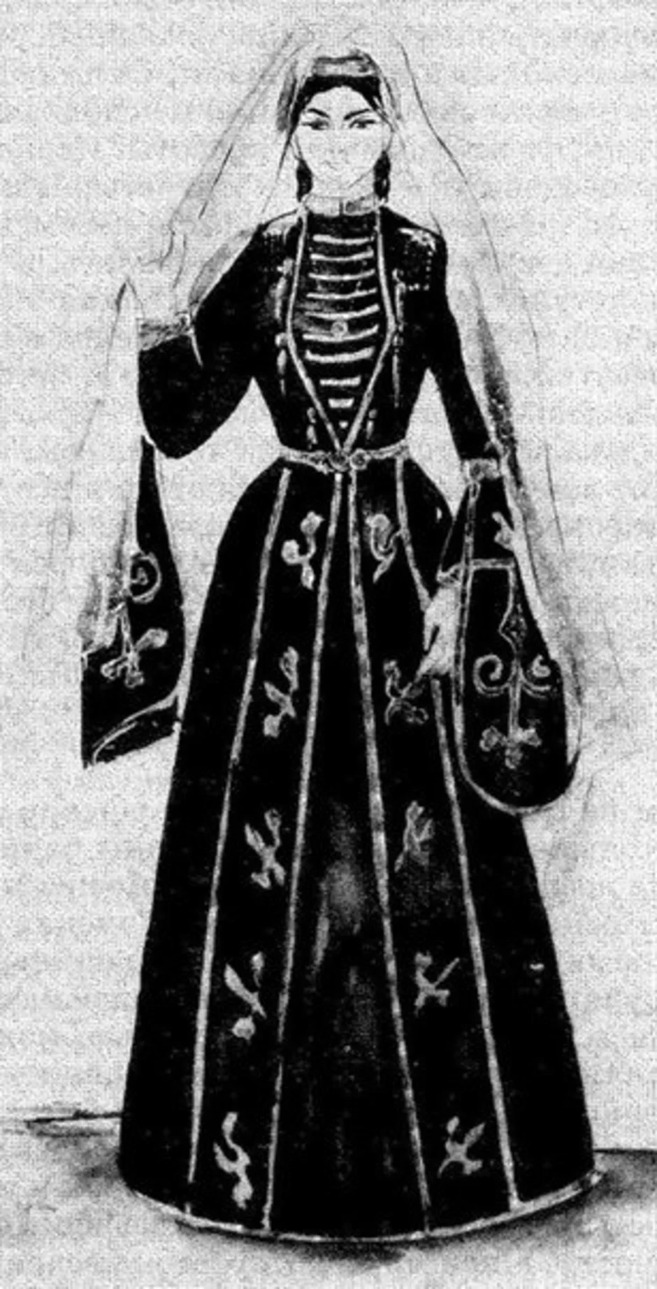 Национальный костюм карачаевцев рисунки