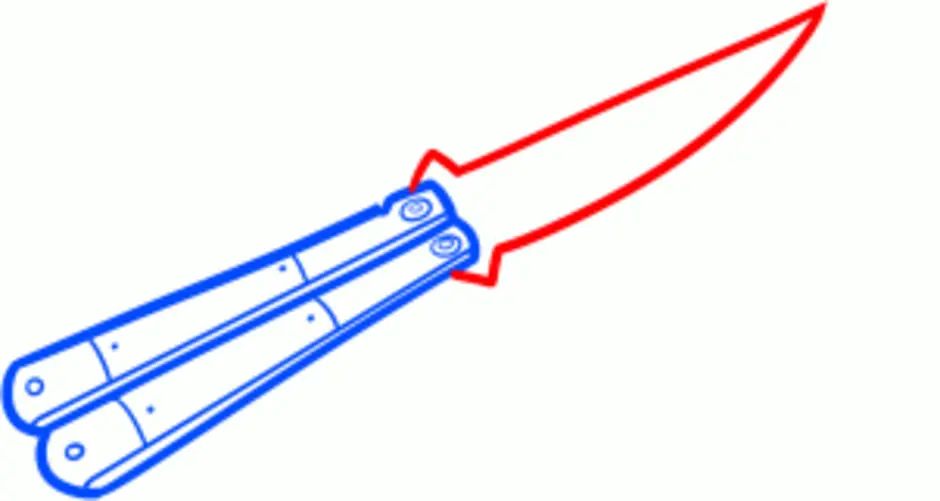 Картинки ножей из стандофф 2 для срисовки бабочка