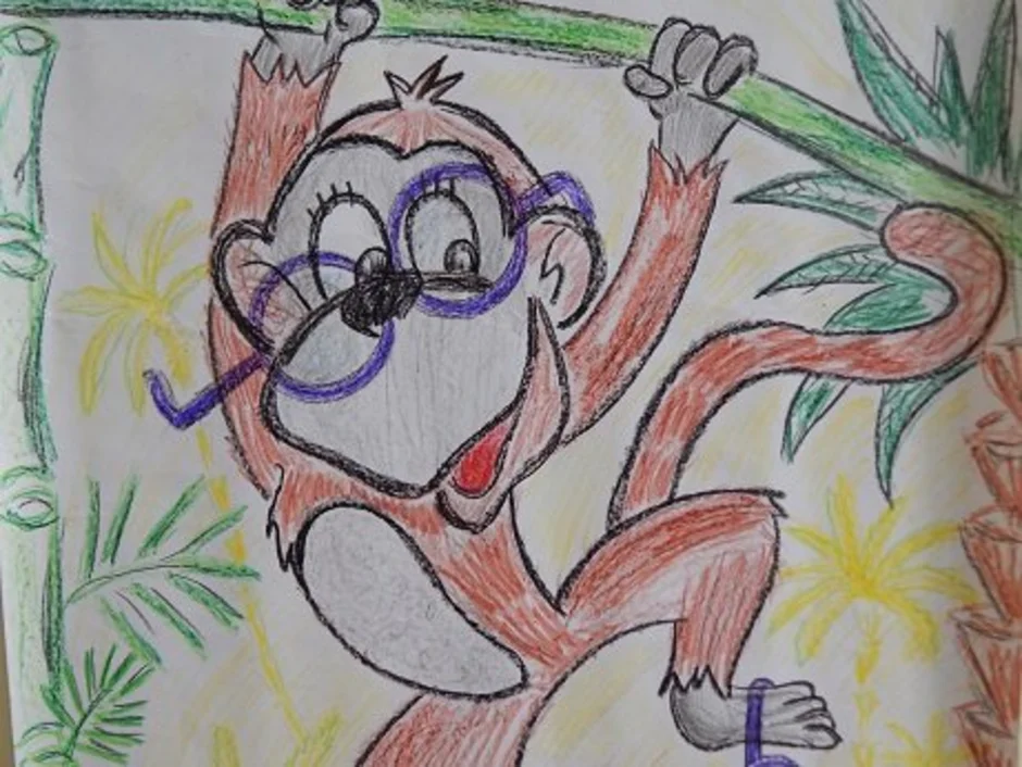 Рисунок обезьянки яшки 3 класс. Рисунок к басне мартышка и очки. Рисунок к басне Крылова мартышка и очки 3 класс карандашом. Иллюстрация к басне Крылова мартышка и очки 3 класс. Обезьяна рисунок карандашом.