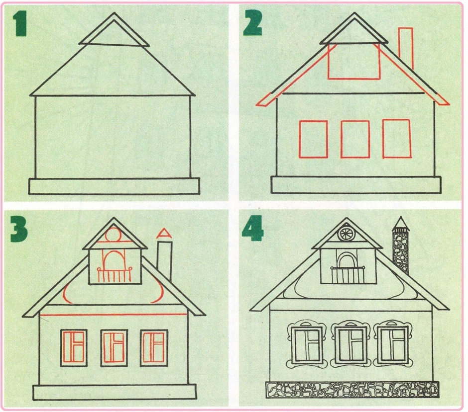 Рисунок дома 7 класс изо