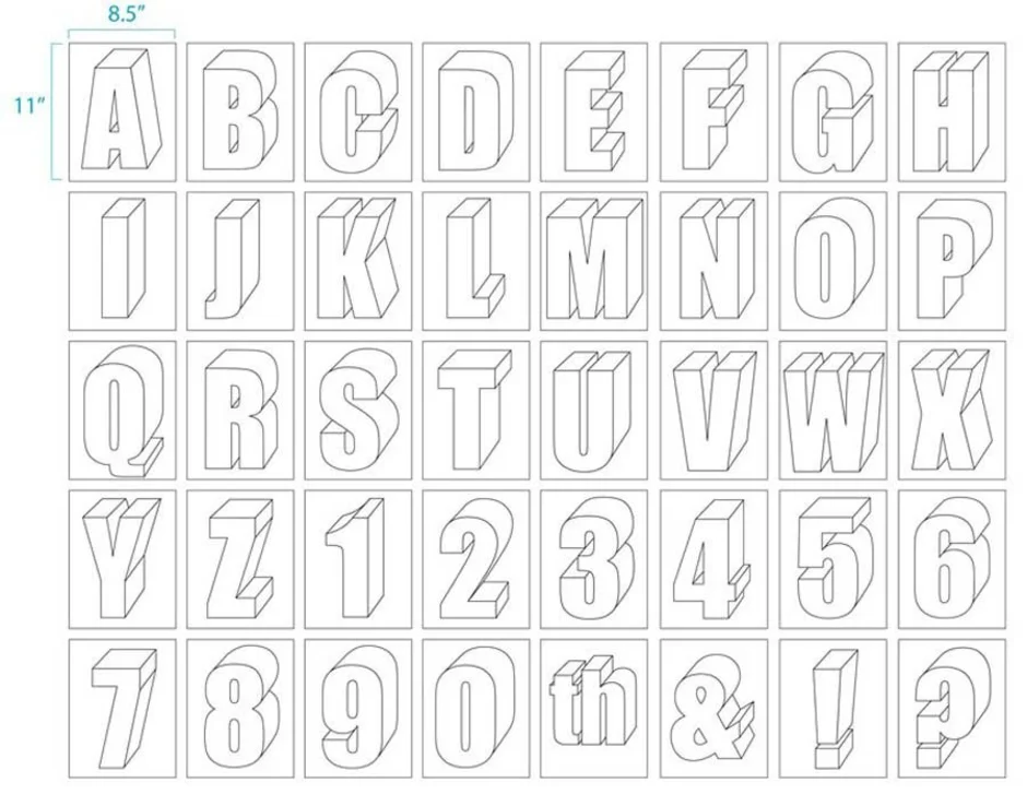 Объемная буква в рисунок