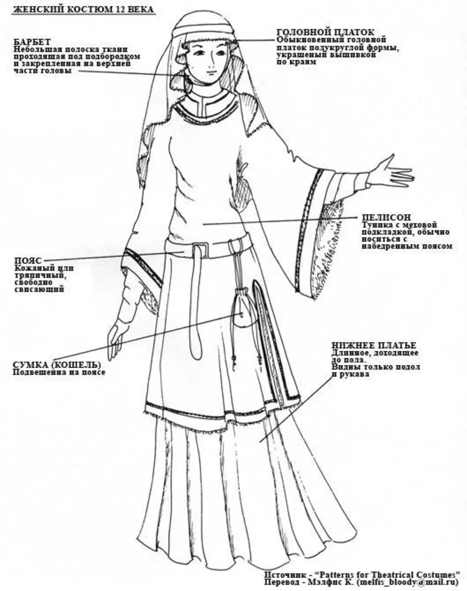 Романский костюм 12 века