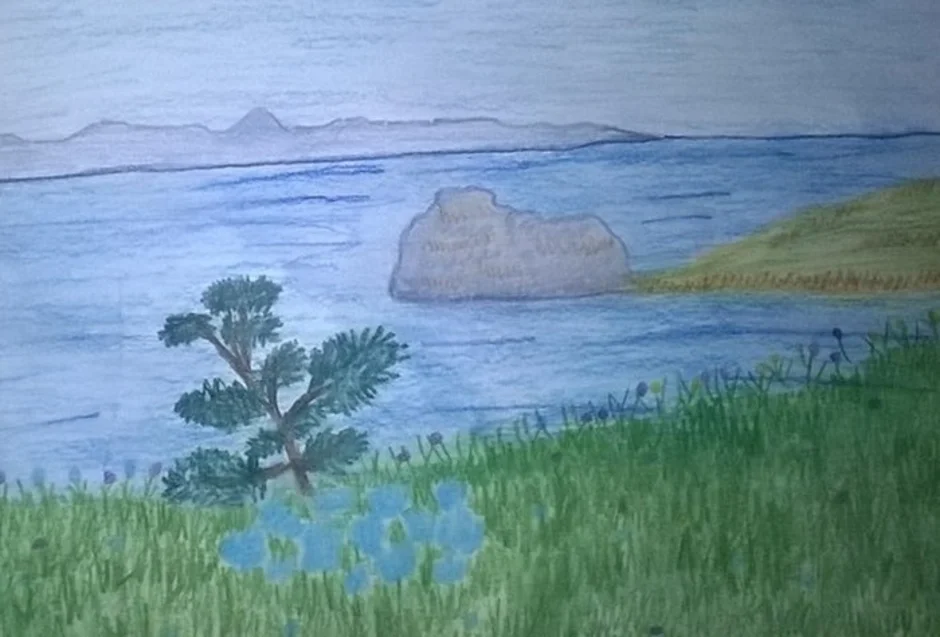 Детские рисунки озера. Озеро рисунок. Озеро Байкал рисунок. Байкал для рисования. Рисунки про Байкал детские.