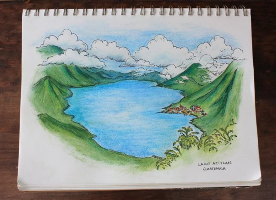 Рисунок показывающий красоту реки озера или моря. Байкал для рисования. Озеро рисунок. Байкал карандашом. Озеро Байкал рисунок.