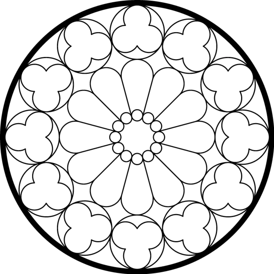 Форма розетты в рисовании. Витраж круглый узоры. Архитектурный орнамент в круге. Розетка орнамент в круге. Орнамент круглый легкий.