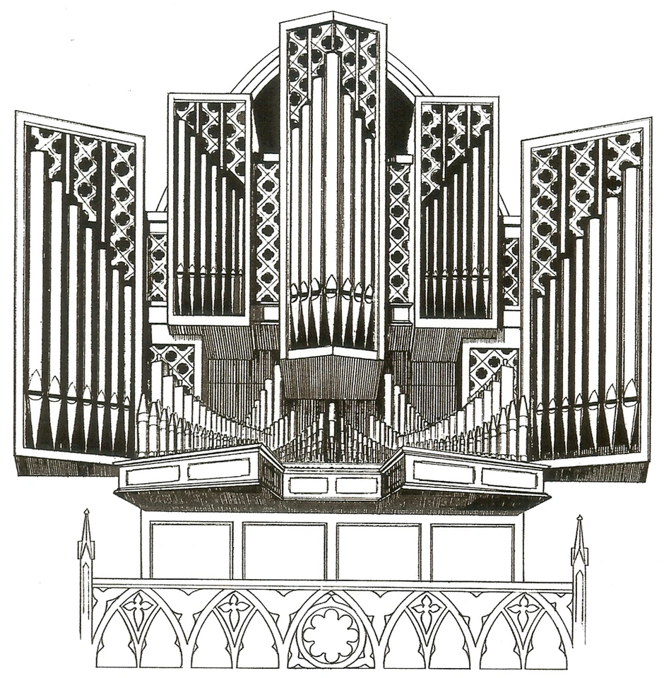 Рисунок музыкального инструмента орган
