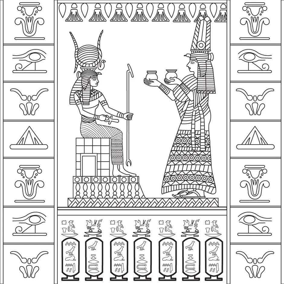 Египетские украшения рисунки - 57 фото
