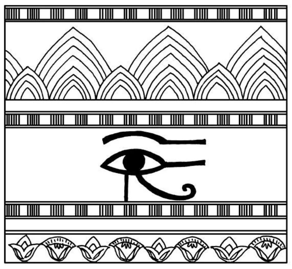 Традиционным мотивом египетского орнамента является стилизованное изображение ответ
