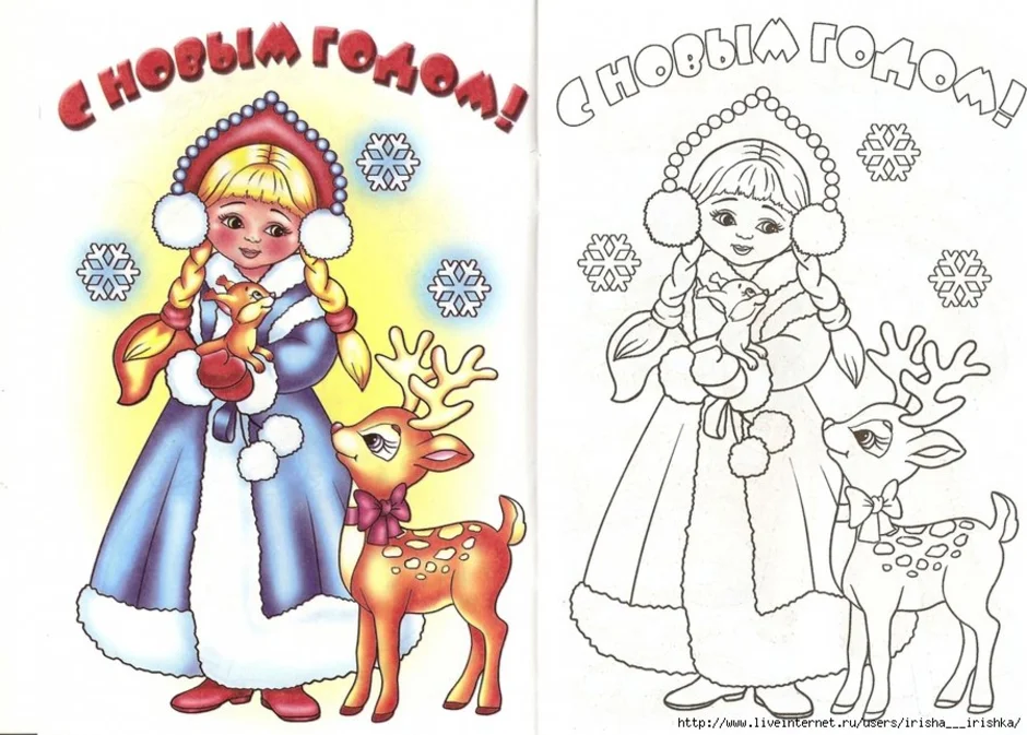 Новогодняя открытка нарисовать