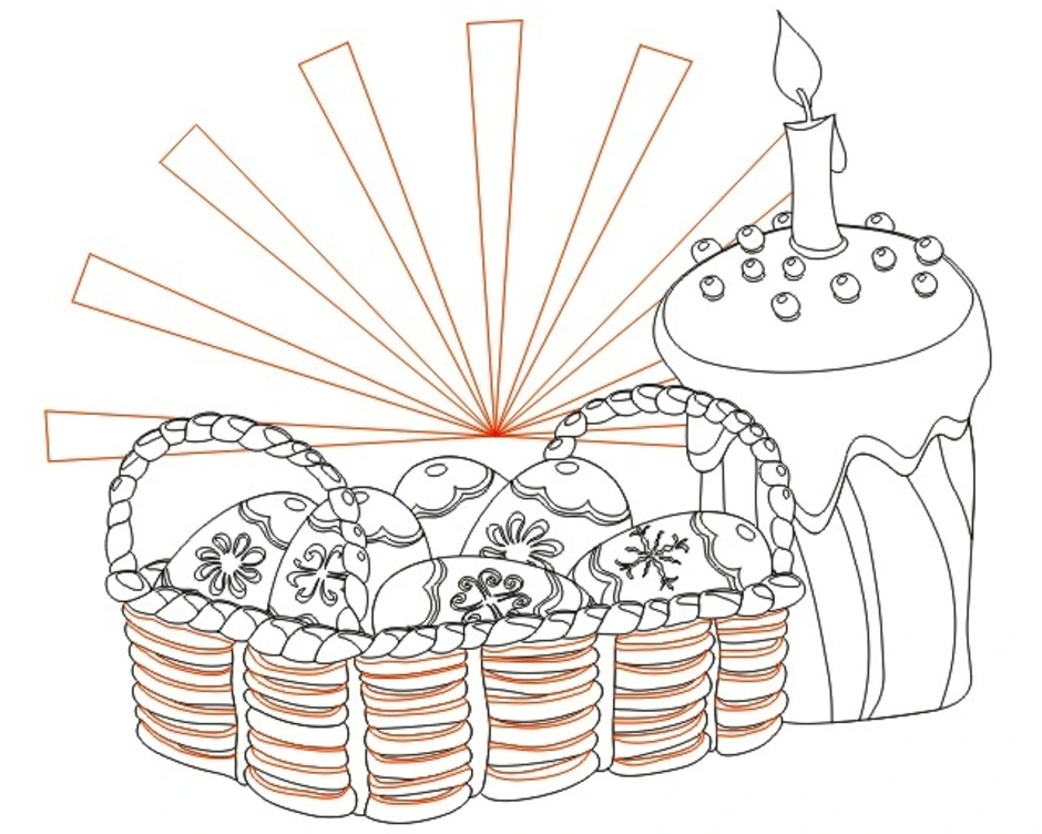 Нарисовать пасху карандашом