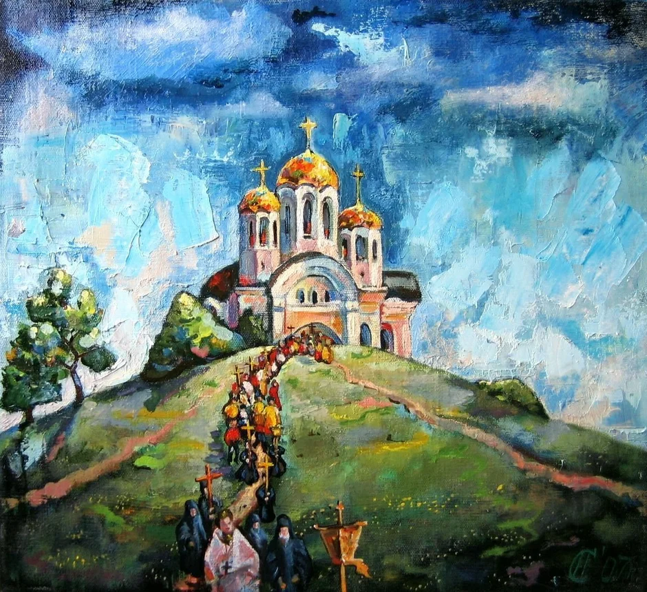 Церковь пасха рисунок