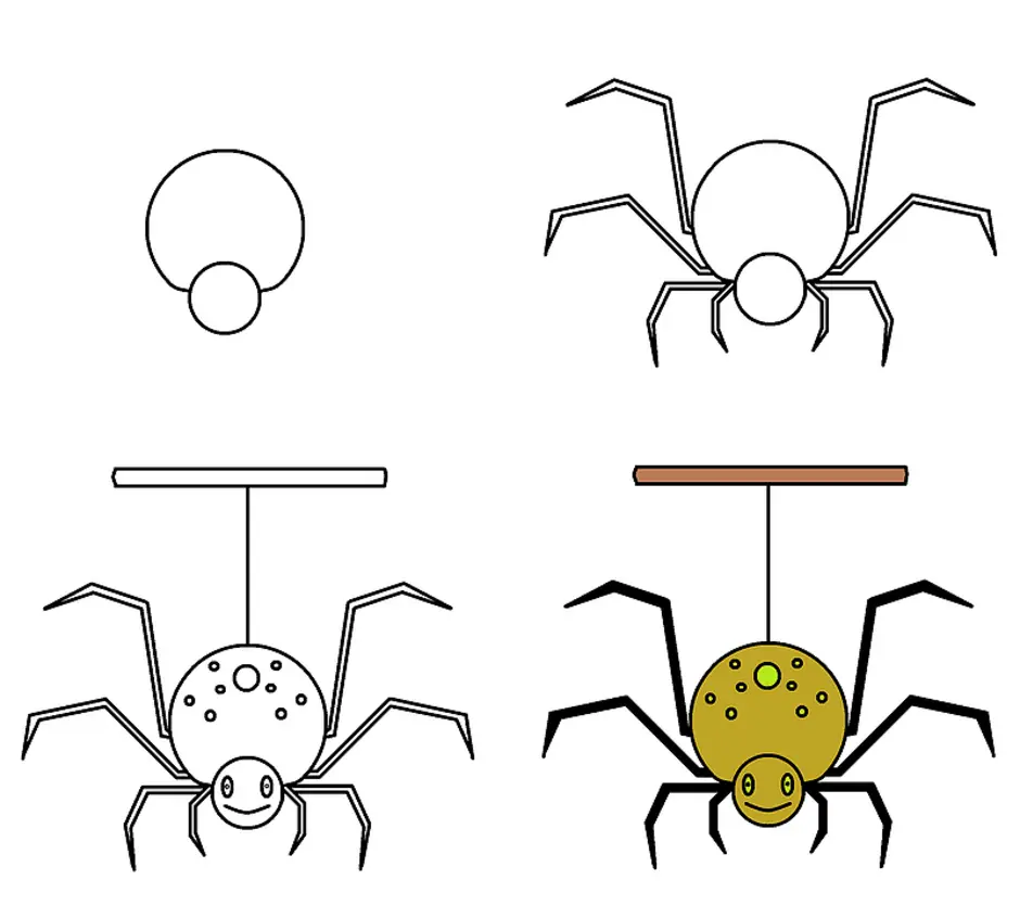 Как нарисовать милого паучка