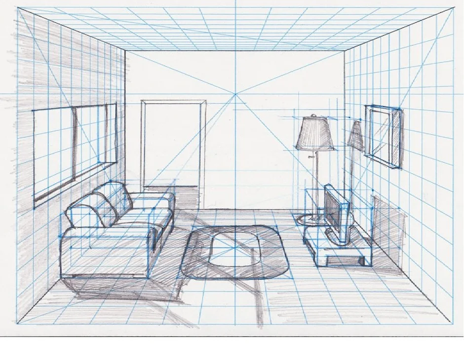 Как рисовать перспективу комнаты