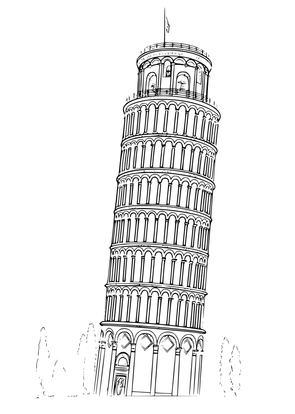 Рисунок пизанской башни 3 класс