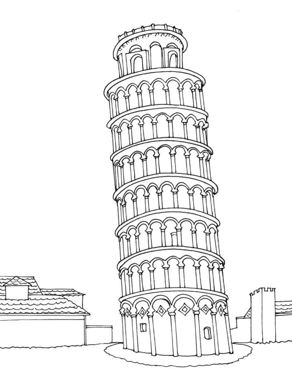 Рисунок пизанской башни 3 класс