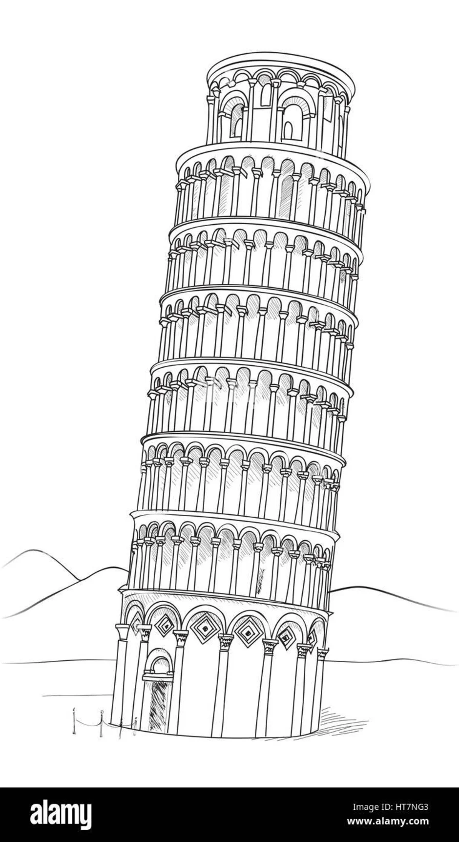 Рисунок пизанской башни 3 класс