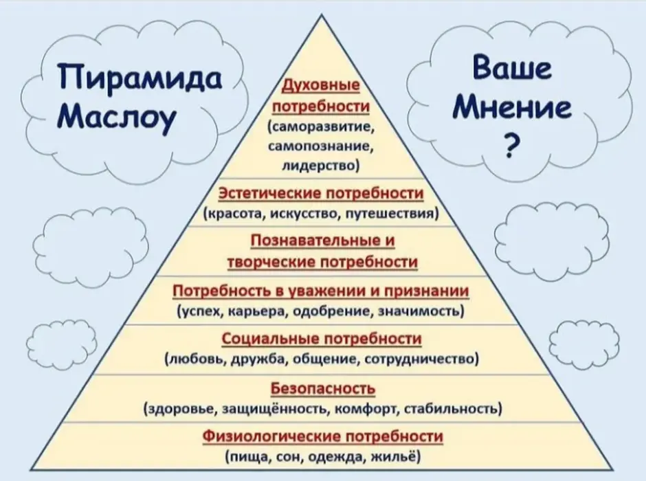 Роль потребностей в жизни человека сложный план