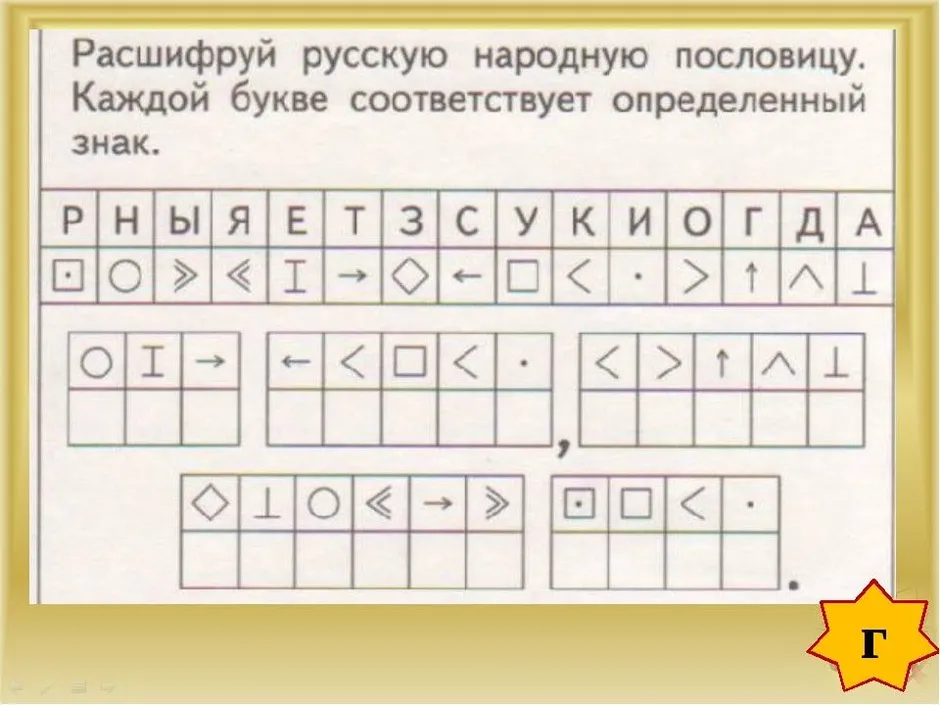 Прочтите зашифрованную запись для этого аккуратно перенесите рисунок на кальку вырежьте квадрат