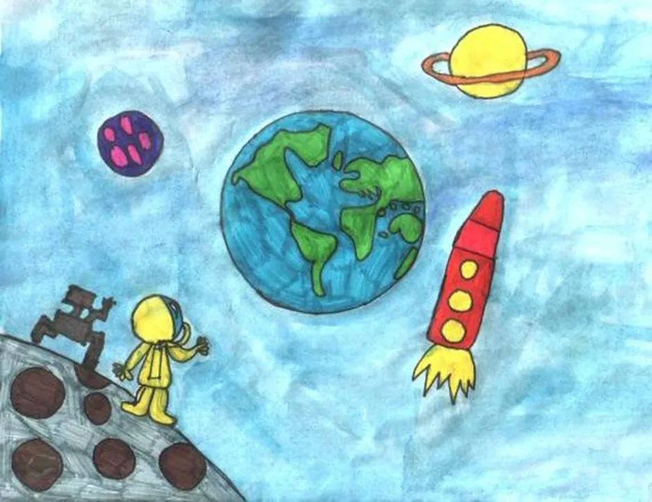 Планета рисунок 5 класс. Рисунок на тему космос. Детские рисунки на тему космос. Рисунки на тему космос для детей. Рисование для детей космос.