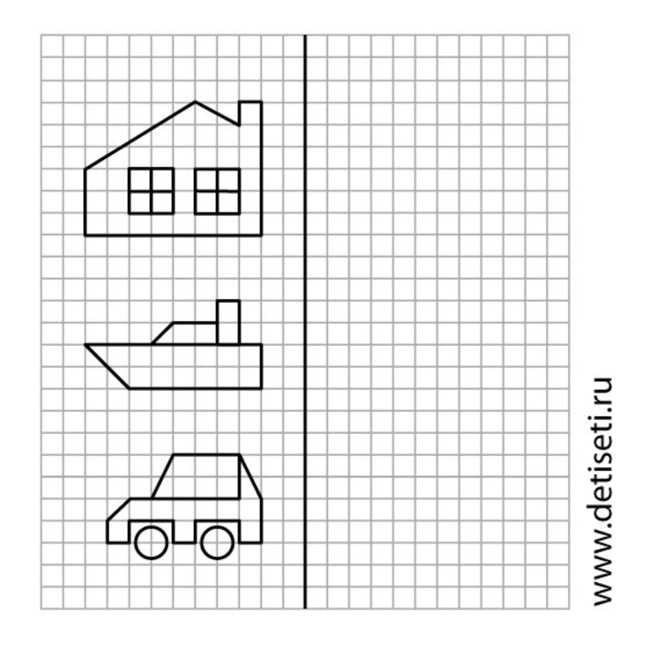Рисуем по клеточкам для детей 6 7 лет