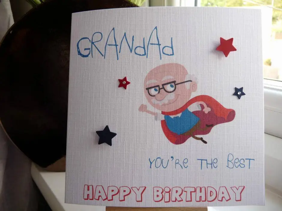 Как сделать открытку на день рождения дедушке