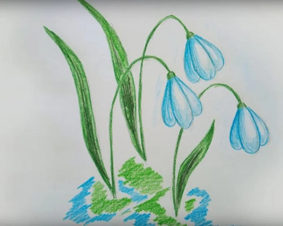 Нарисовать подснежник 1 класс. Рисование весенних цветов. Рисование первых весенних цветов. Подснежники рисунок. Рисование первоцветы.