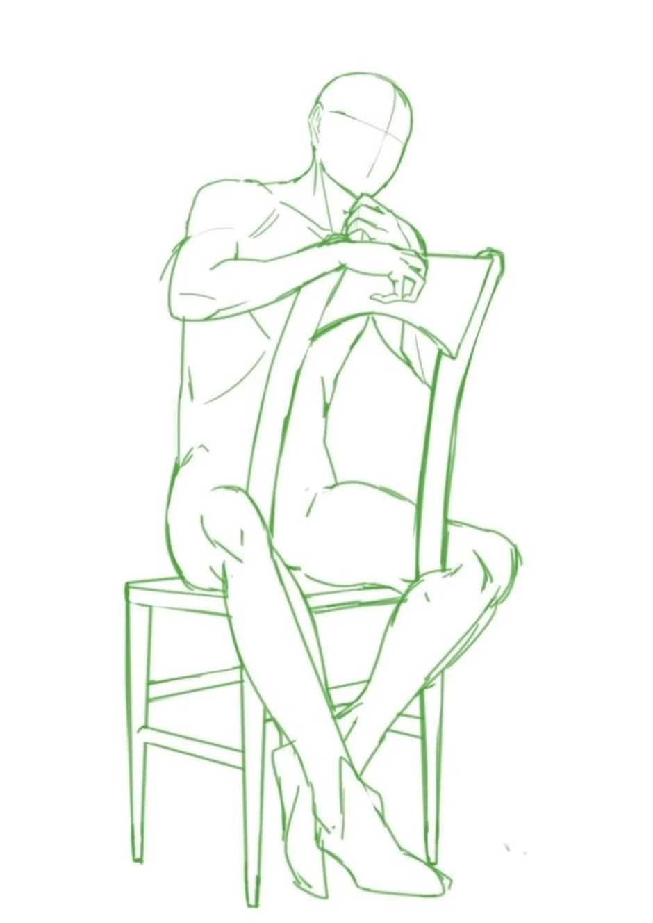Сидящий Мужчина Рисунок