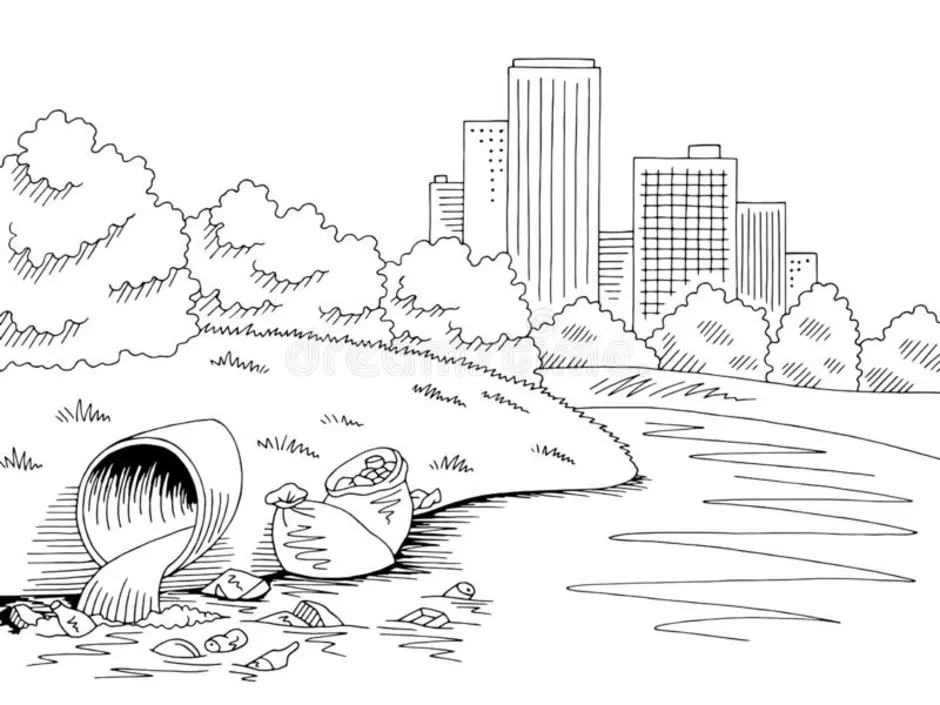 Рисунок на тему загрязнение окружающей среды 5 класс