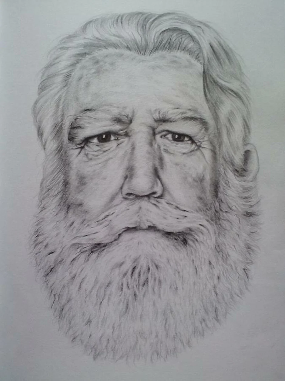 Как нарисовать красивого деда. Старик рисунок. Старик карандашом. Человек с бородой для рисования. Портрет дедушки карандашом.