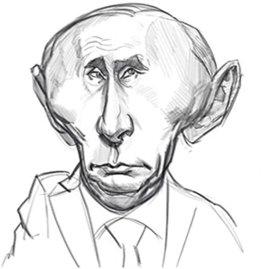 Путин рисунок легкий