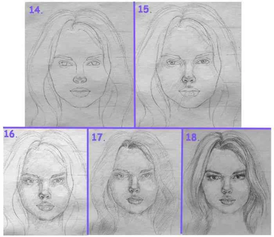 Как нарисовать лицо человека поэтапно для начинающих. Пошаговое рисование портрета. Рисование лица человека. Портрет человека карандашом для начинающих. Лицо человека рисунок карандашом.