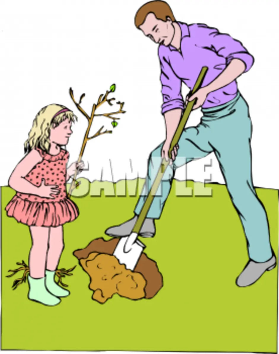 Игра папы помощники. Папа сажает дерево. Дети сажают деревья. Папа копает землю. Девушка сажает дерево.