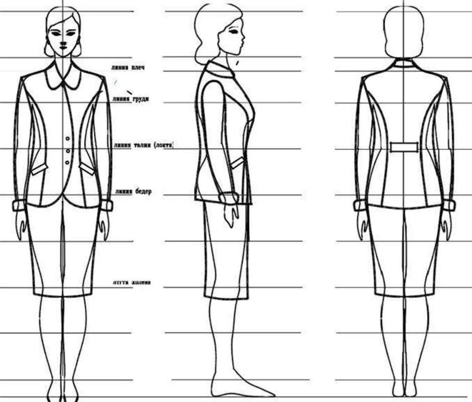 Схема фигуры девушки