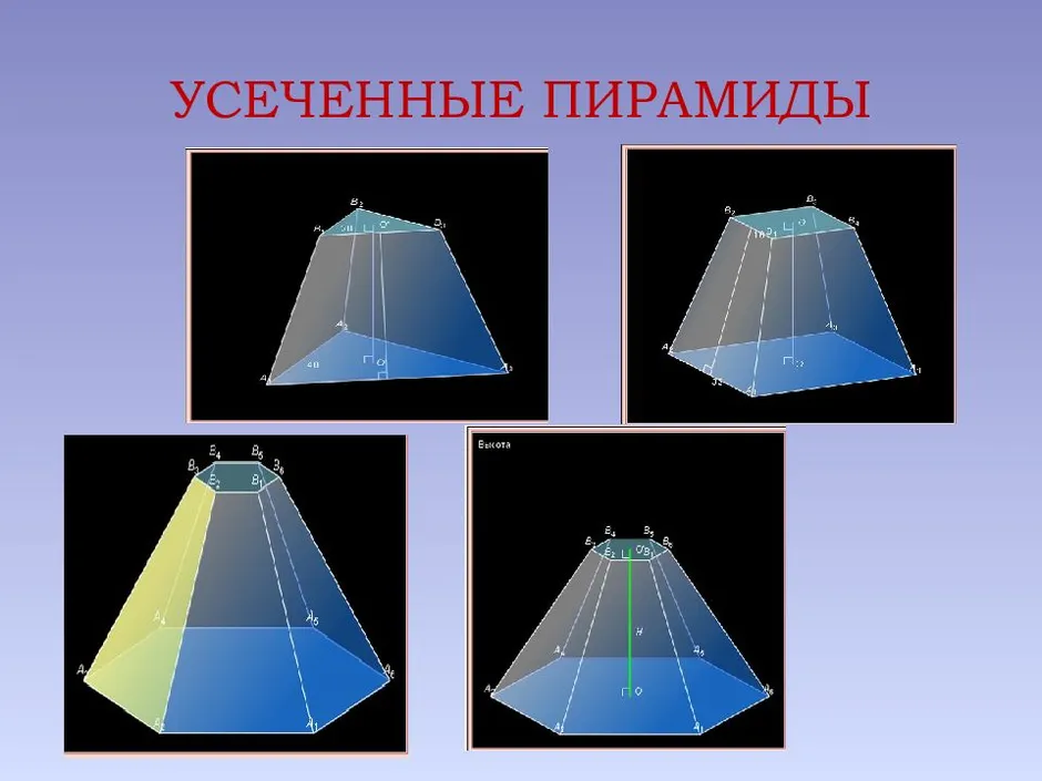 Четырехугольная усеченная пирамида рисунок