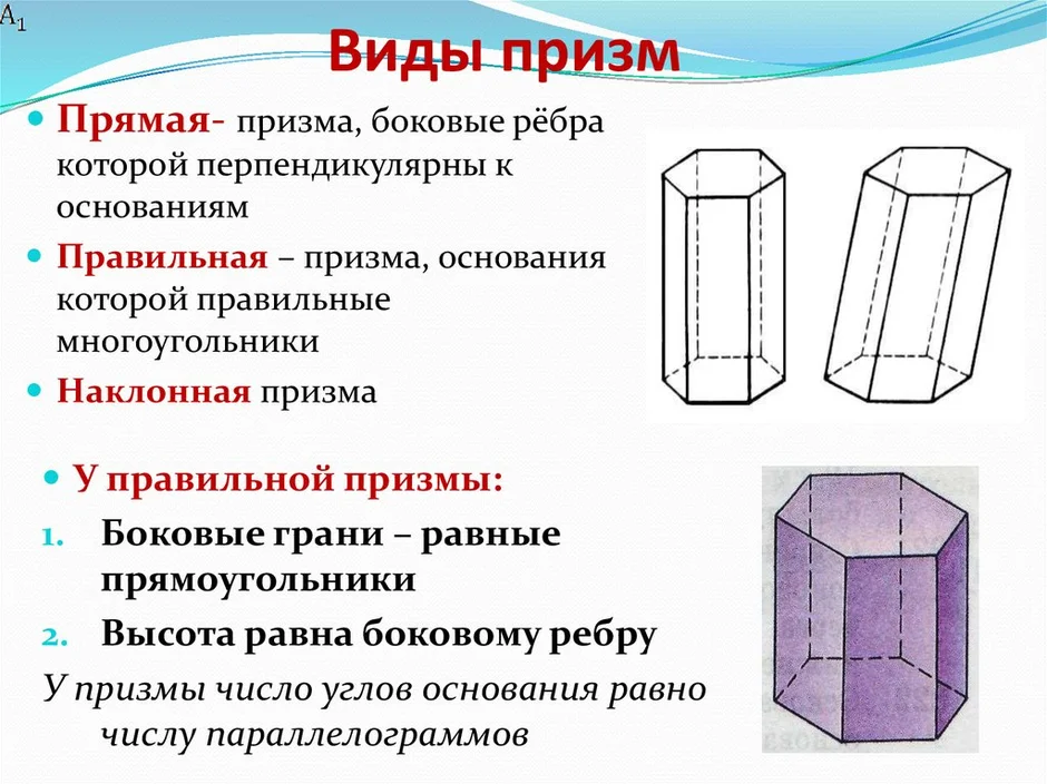 Высота призмы рисунок