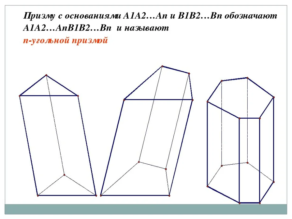 Прямая призма чертеж