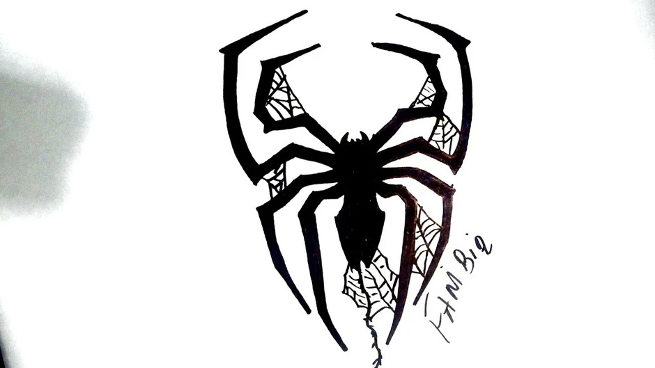 Рисунки для срисовки паук