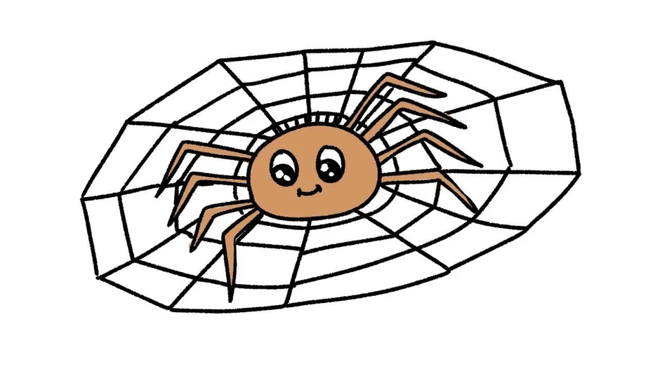 Рисунок карандашом паук