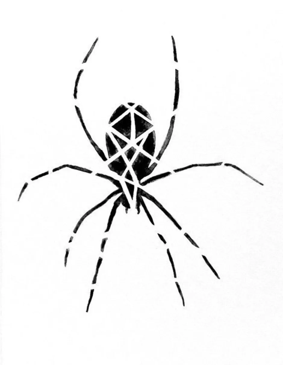 Трафарет паука