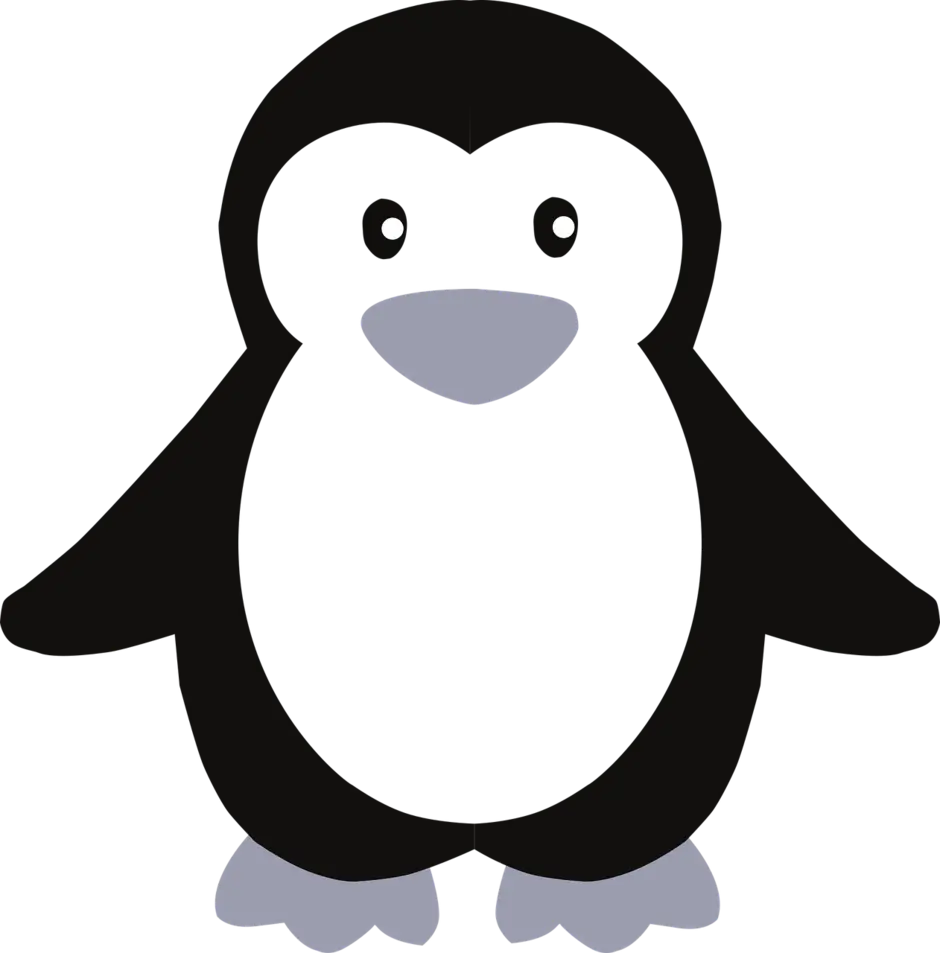 Шаблон пингвина для аппликации