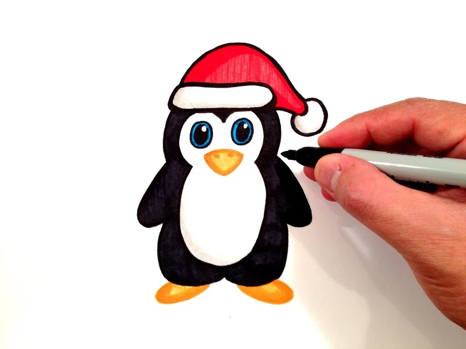 Пингвин для срисовки