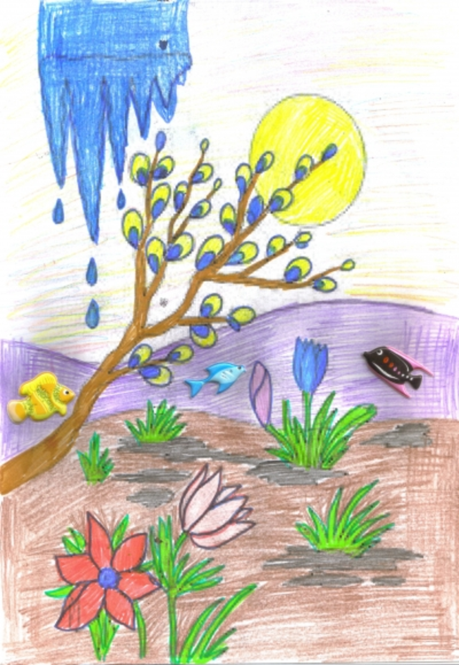 Рисунок красота весны окружающий мир 2. Детские весенние рисунки.