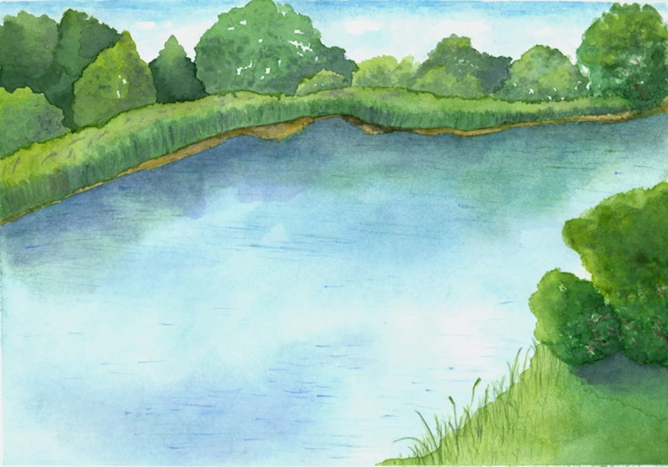 Детские рисунки озера. Речка рисунок. Озеро рисунок. Река для детей. Рисование реки.