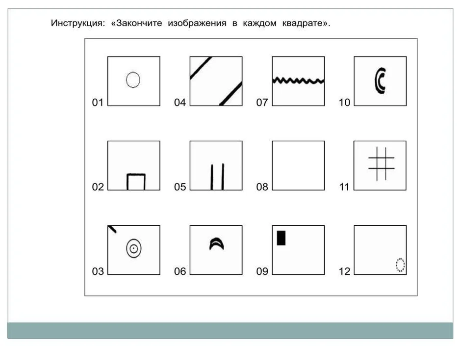 Проективная методика шесть незаконченных изображений