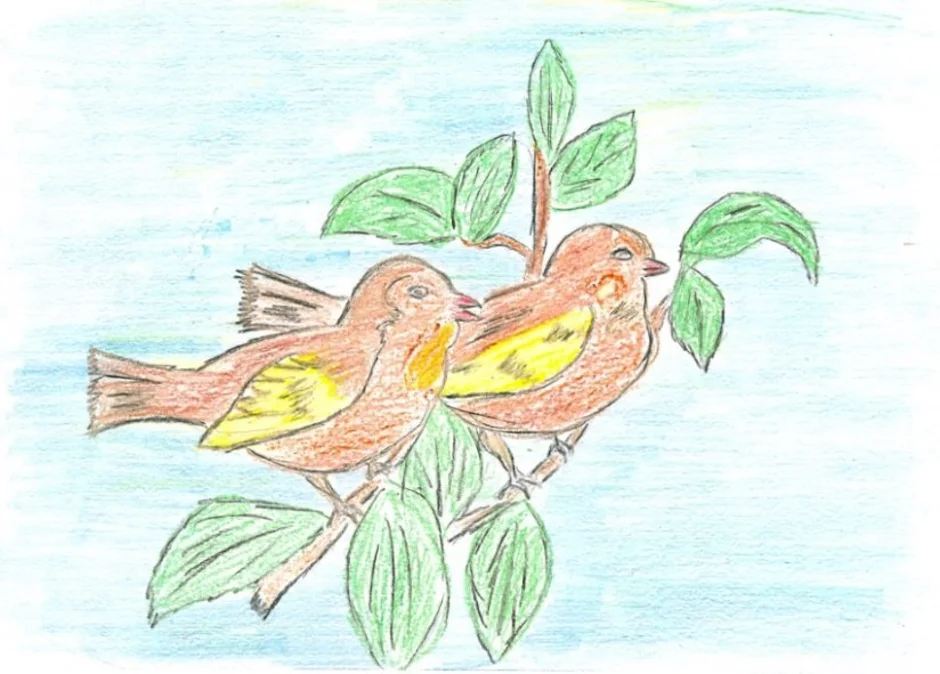 Что красивее всего литература 2 класс. Птица рисунок. Детские рисунки птиц. Рисунок ко Дню птиц. Рисование весенних птиц.