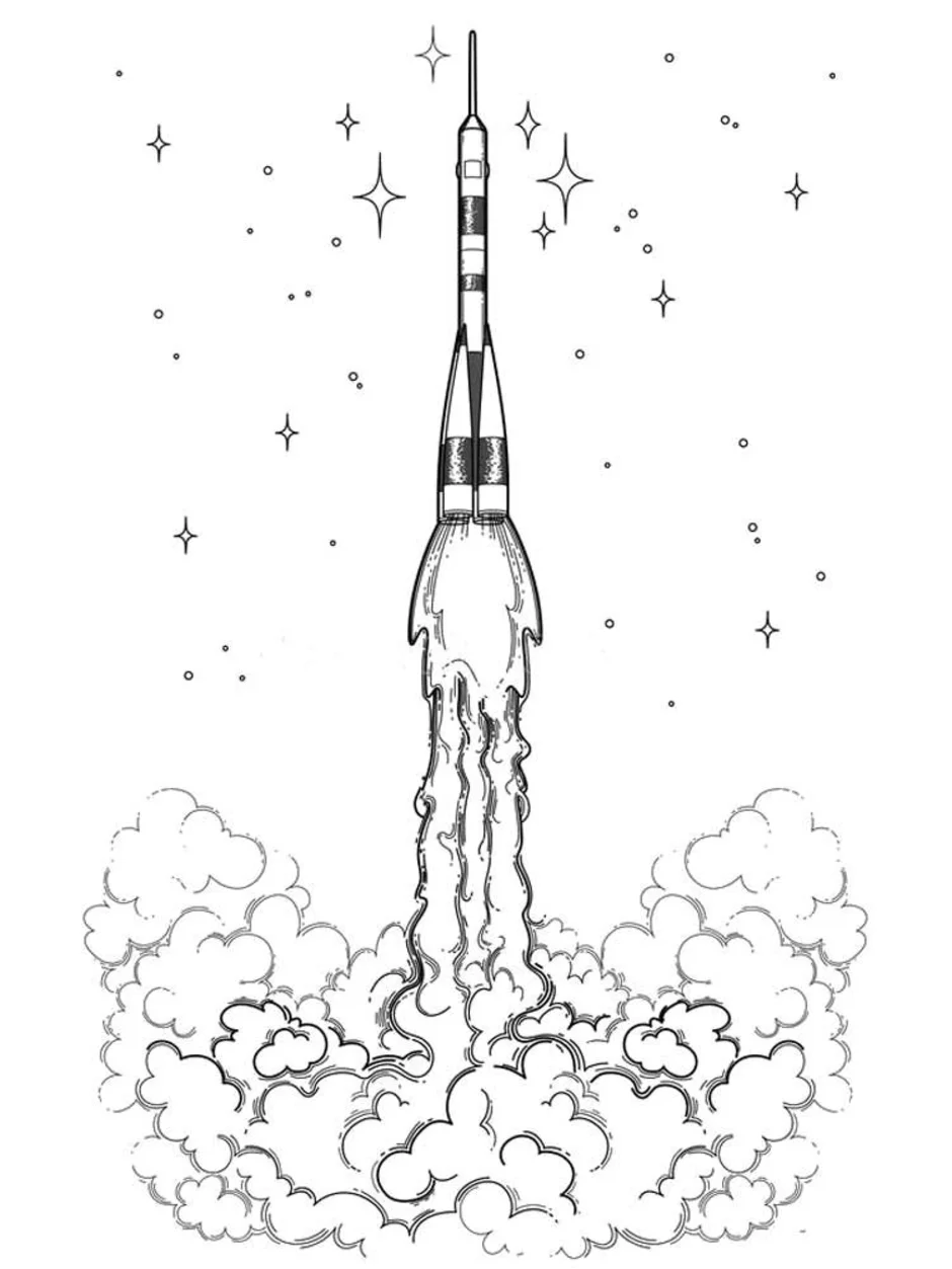 Рисунок современной ракеты