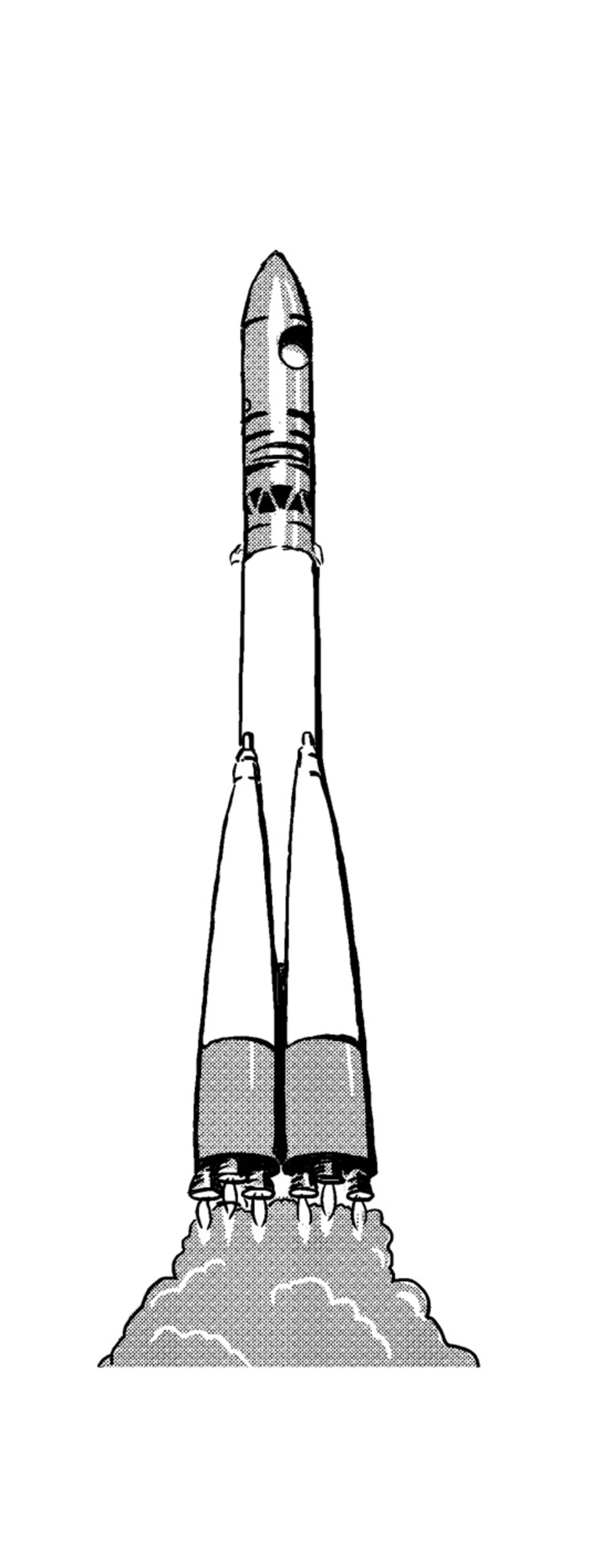 Ракета гагарина восток рисунок
