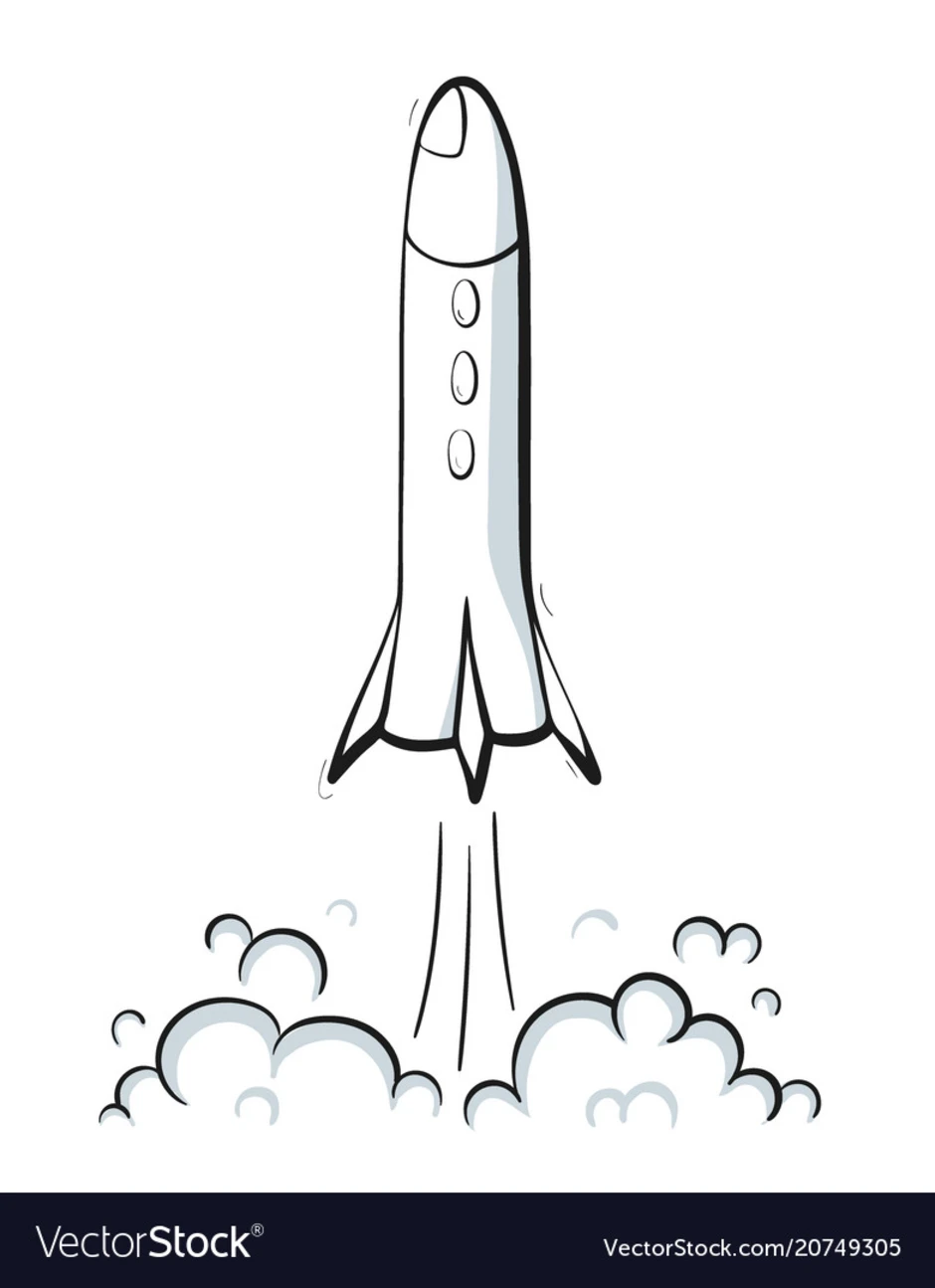 Ракета на старте рисунок