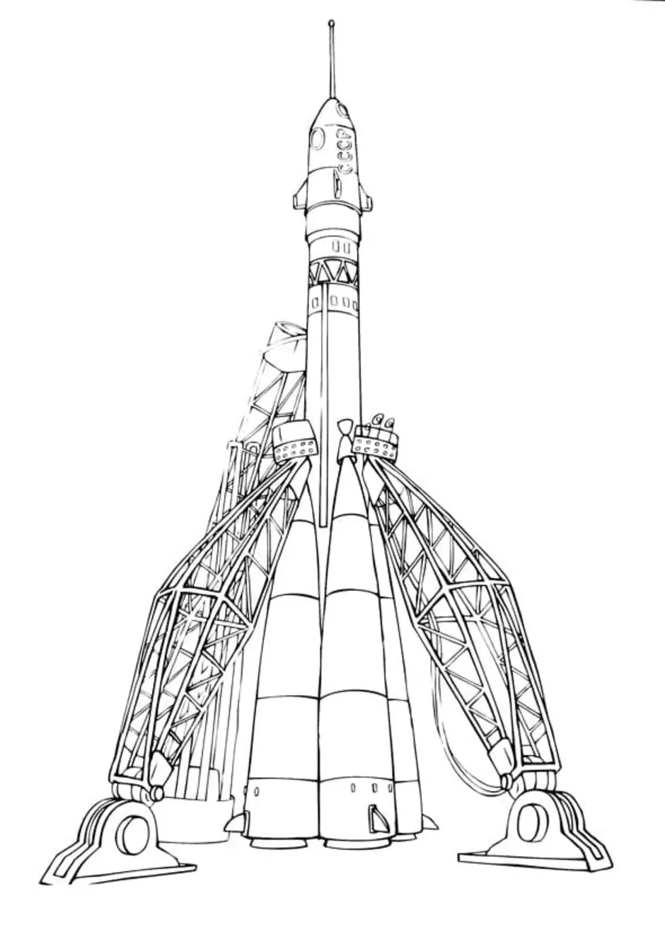 Рисунок ракеты союз