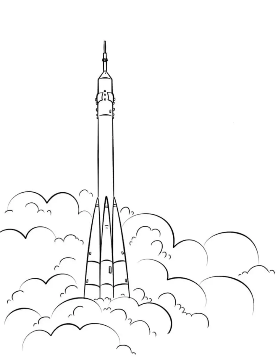 Рисунок ракеты союз